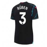 Fotballdrakt Dame Manchester City Ruben Dias #3 Tredjedrakt 2023-24 Kortermet